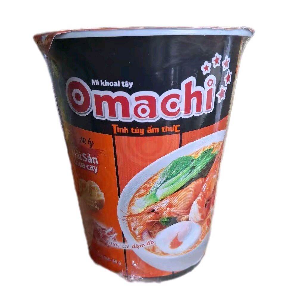 mì omachi khoai tây hương vi hải sản chua cay (thùng 24ly)mì được làm từ trứng và khoai tây sợi mì day ngon bổ dưỡng mỗi ngày