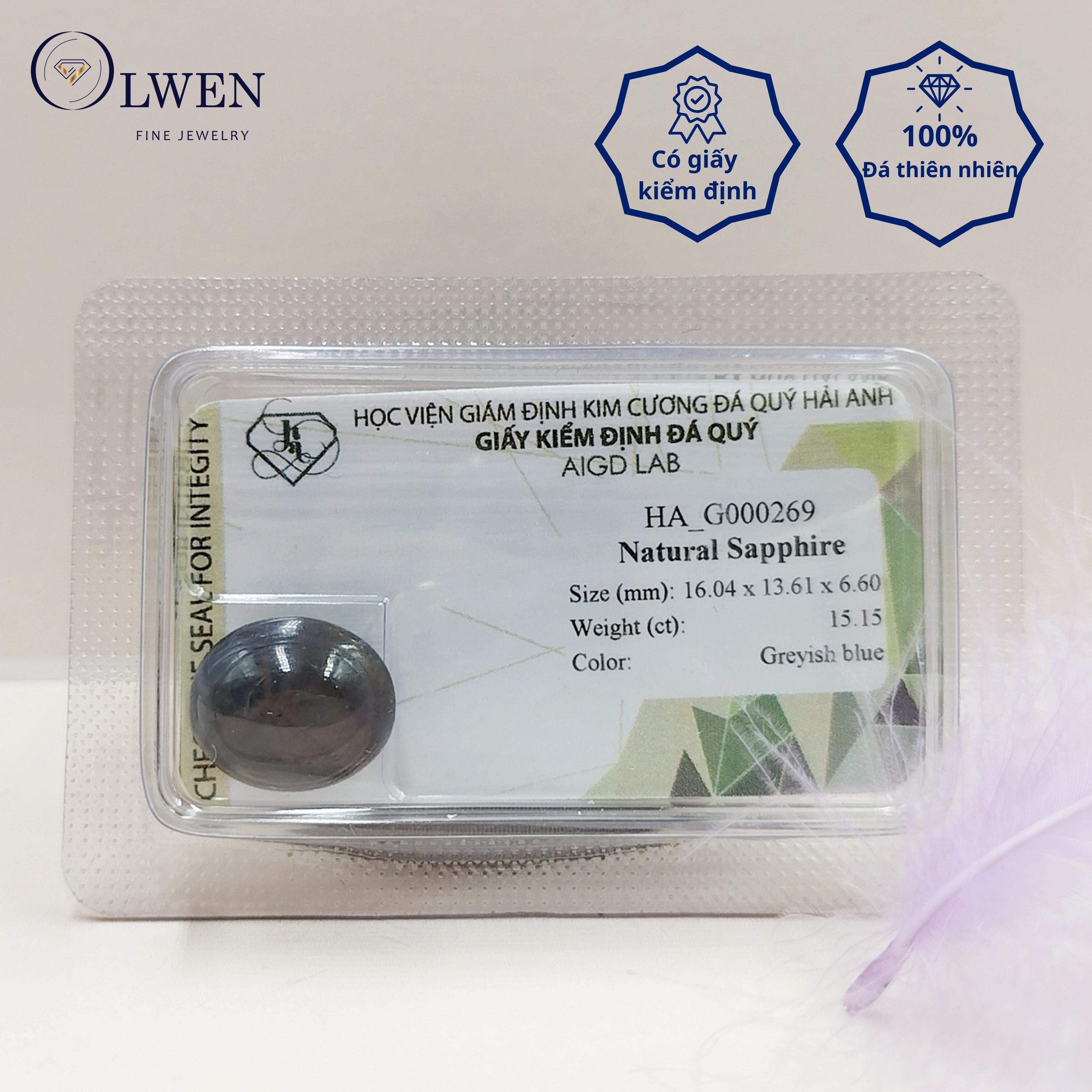 Viên Đá Sapphire Thiên Nhiên HA-G000269 Olwen