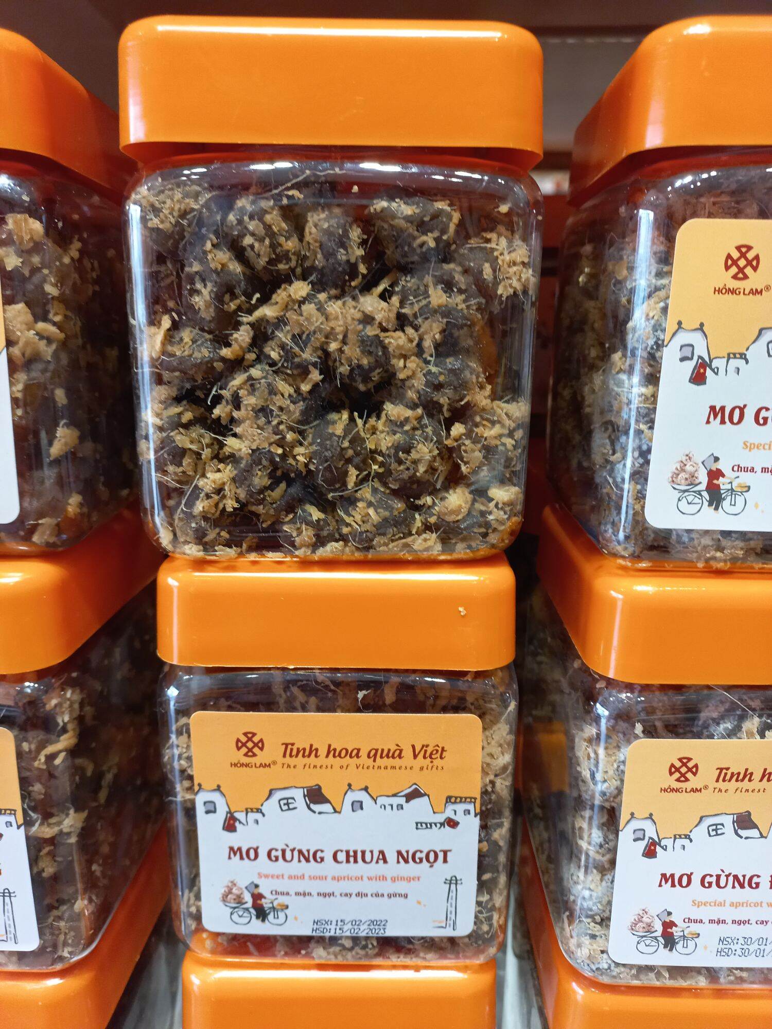 Ô mai mơ gừng chua ngọt Hồng Lam