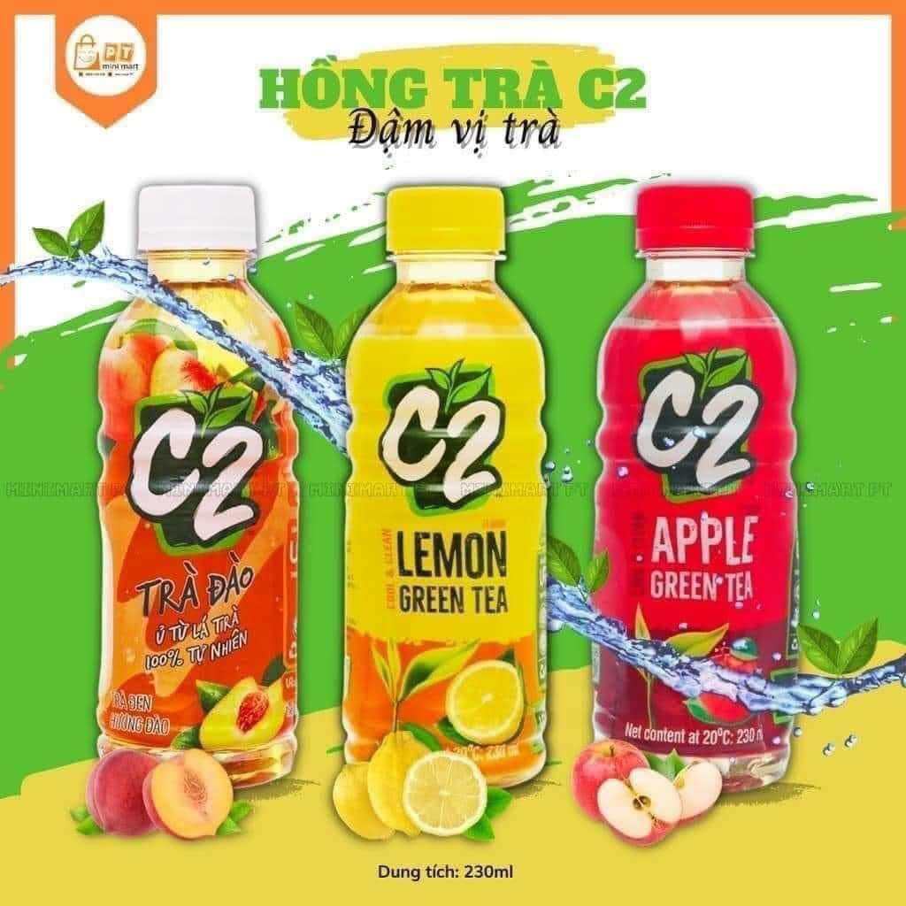 Trà C2 Chanh/Đào/Táo 225Ml