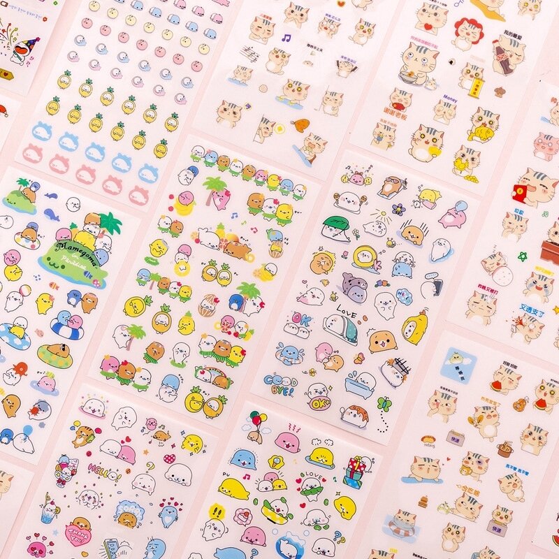 1 set (gồm 6 miếng) stickers hình bé Mamegoma dễ thương