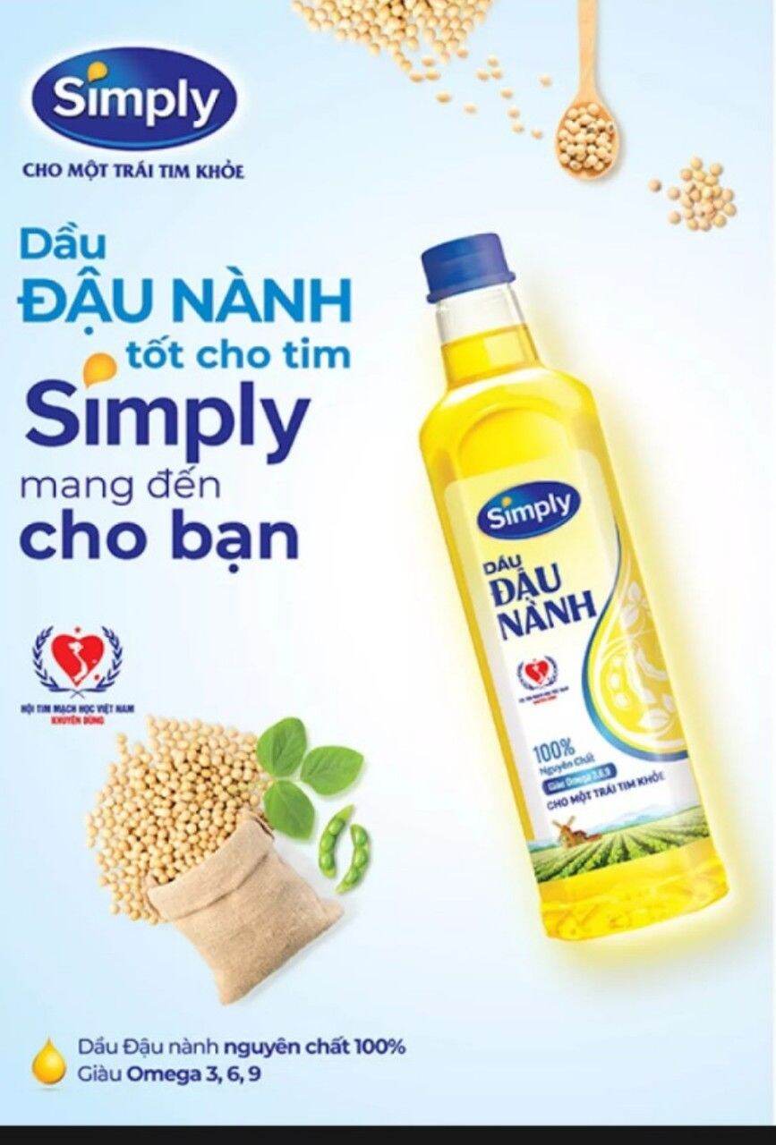 Dầu đậu nành simply 1l