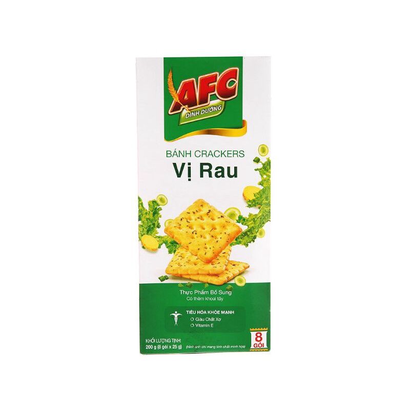 COMBO 2 HỘP/ 1 HỘP BÁNH AFC HUONG VỊ RAU 200GRAM