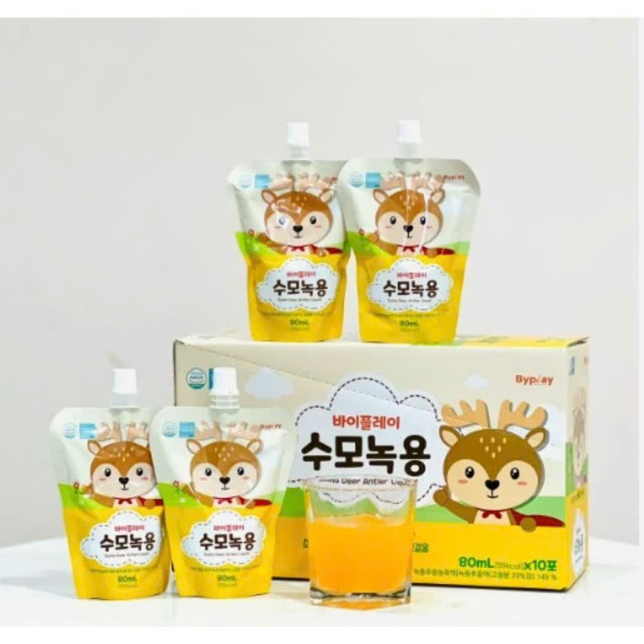 Thùng 40 gói gạc hươu non Hàn Quốc giúp bé tăng cân tăng đề kháng