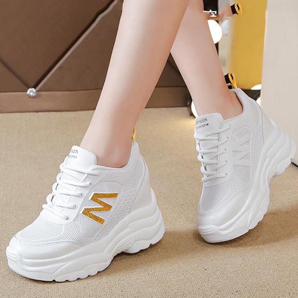 Giày thể thao nữ chữ M độn đế tăng chiều cao cực đẹp