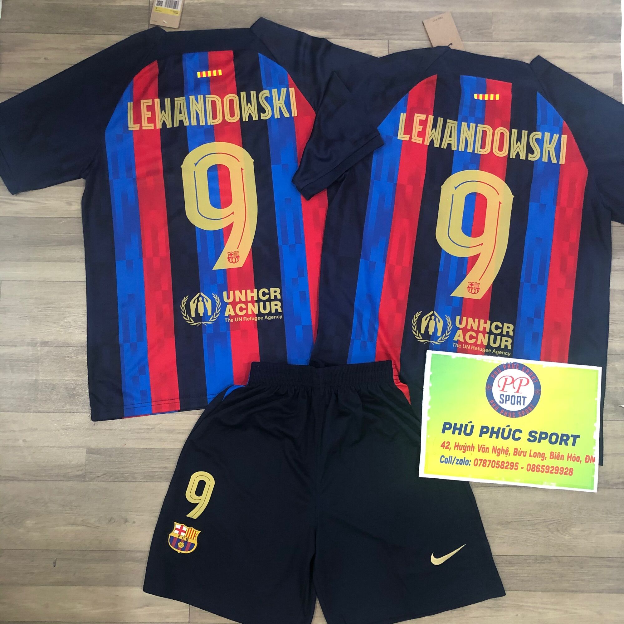 Bộ bóng đá vải thái Barcelona in Lewandowski