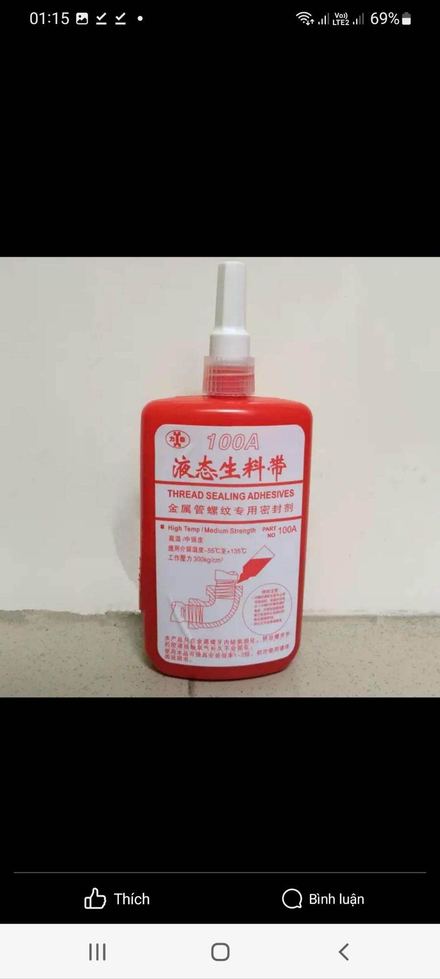 Keo Khóa Ren ống Kim loại sắt thép gang đồng