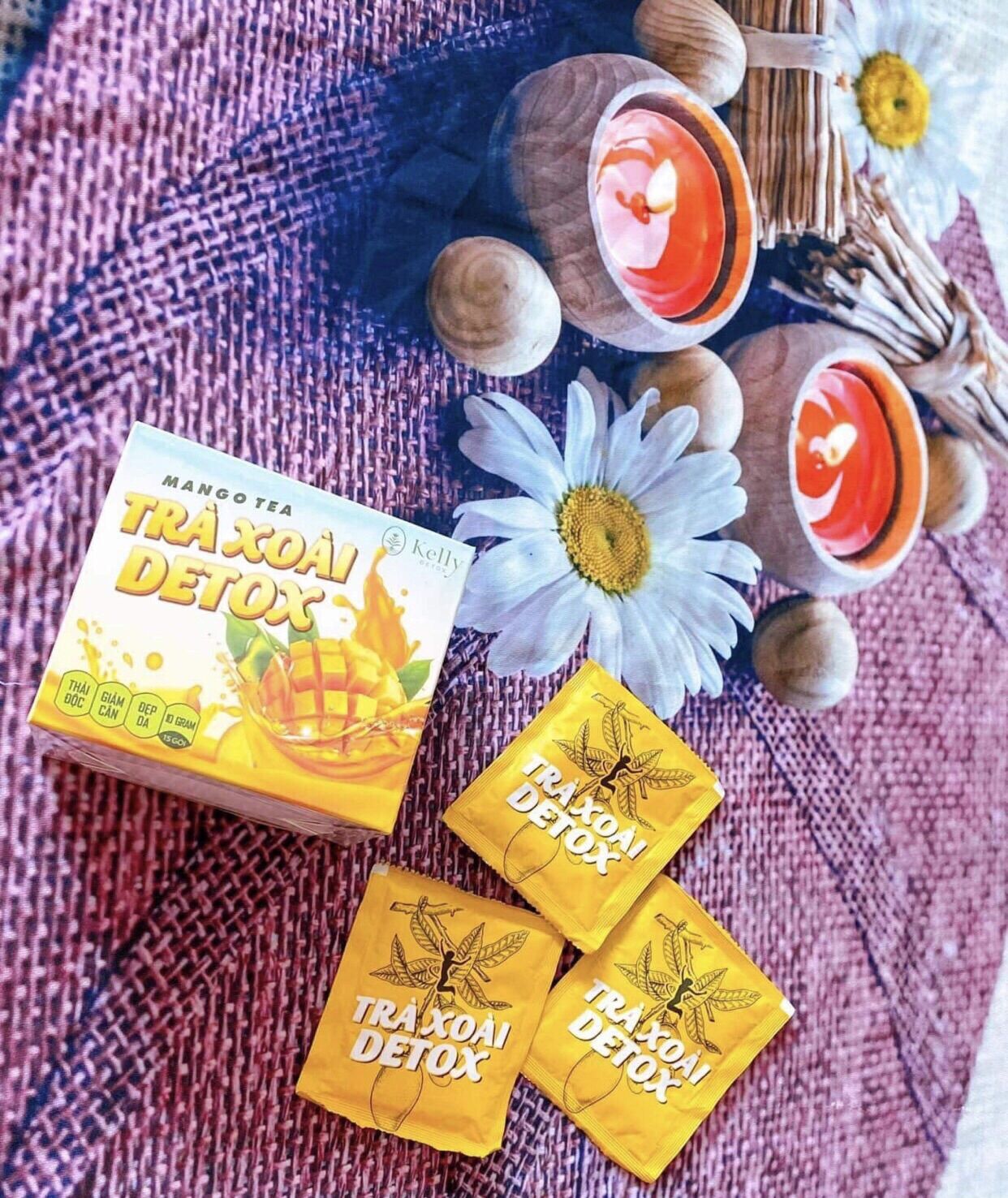 Trà Xoài Giảm cân Kelly Detox giúp eo thon dáng đẹp