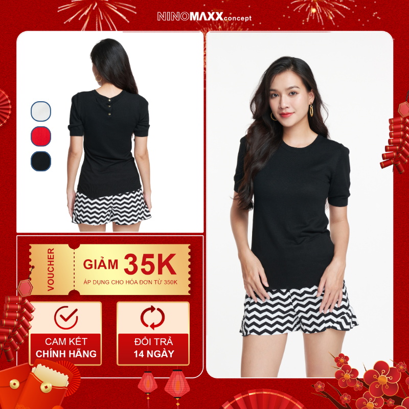 N&M Áo sweater Basic Nữ tay ngắn 1905013