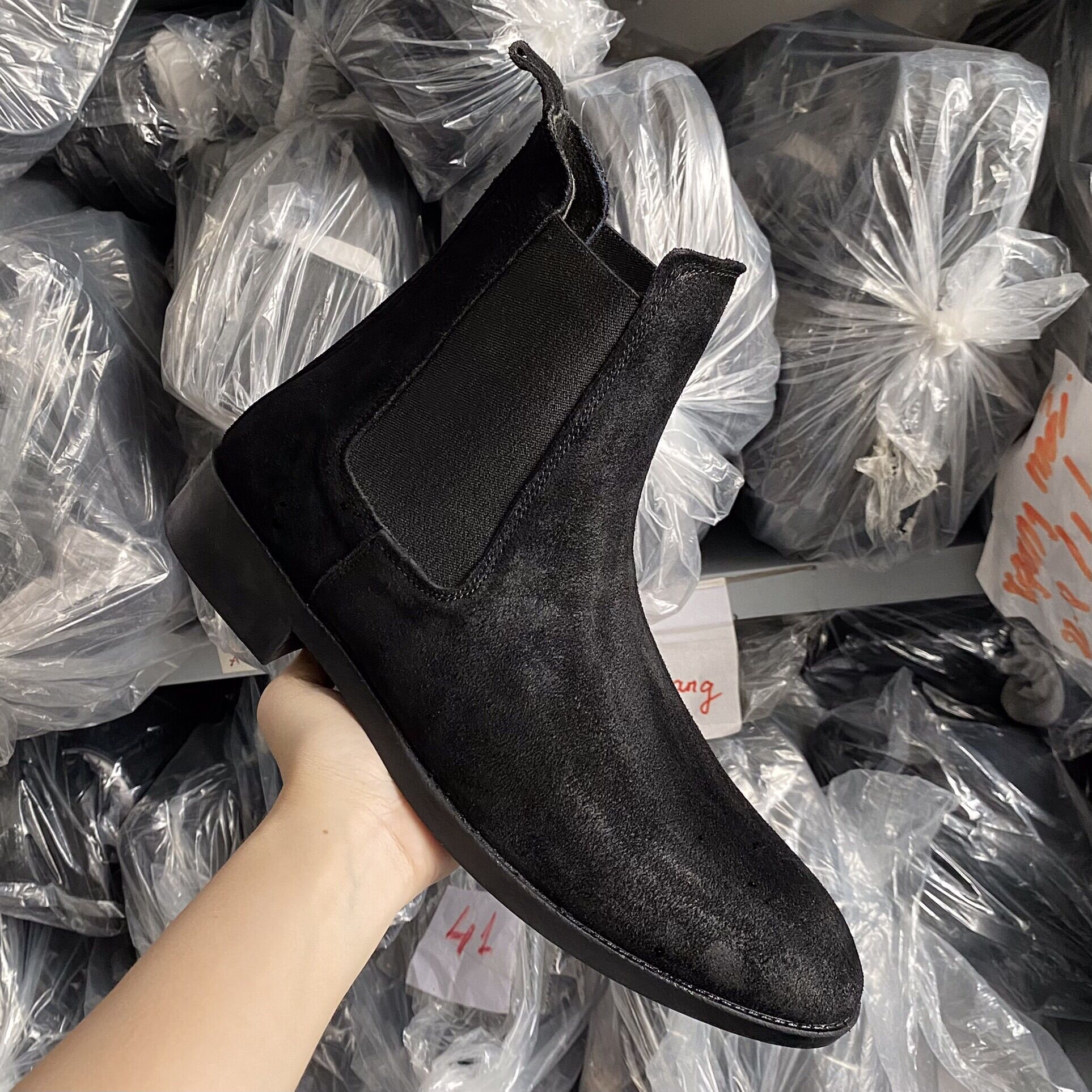 Giày Nam Chelsea Boot Da Bò Thật TEFOSS HT350 Đen