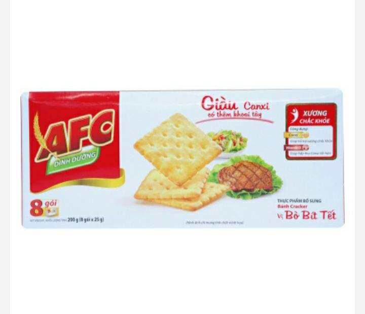 Bánh Cracker AFC dinh dưỡng vị bò bít tết 200g