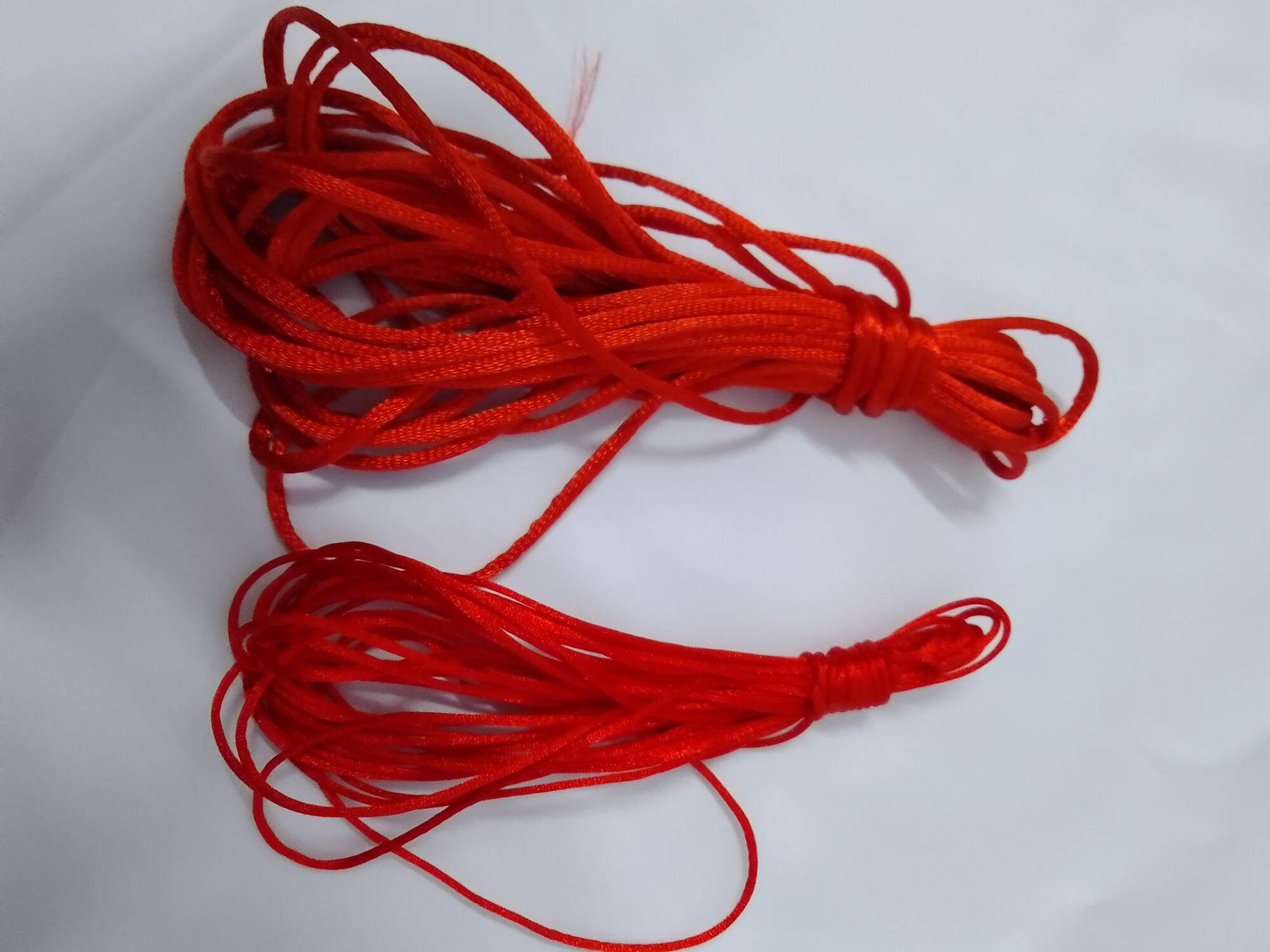 2m dây tim 1.5mm màu đen đỏ làm vòng handmade