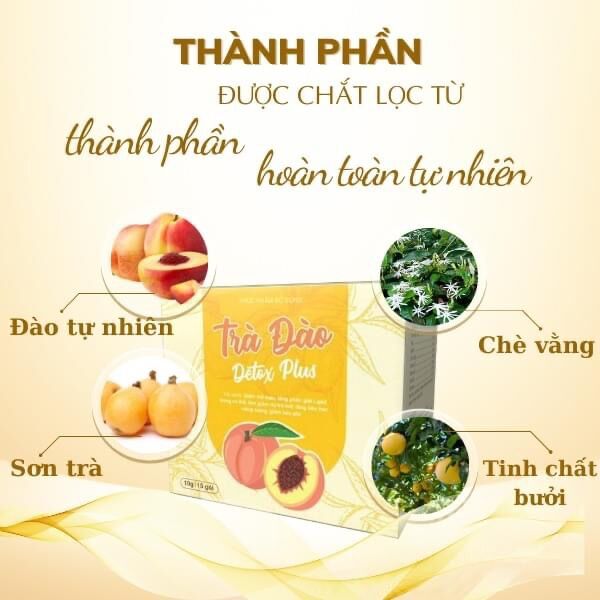 Trà đào giảm cân detox plus