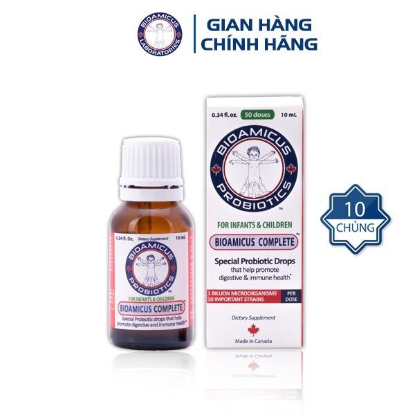 Men vi sinh 10 chủng bioamicus 10ml nhập khẩu
