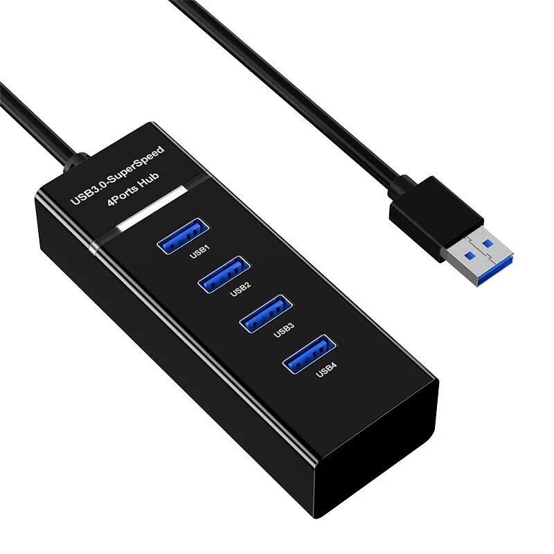 USB Hub 4 cổng USB HUB Extender 2.0 3.0 tốc độ nhanh Splitter Adapter điện 4 trong 1 Docking Station USB cáp máy tính PC