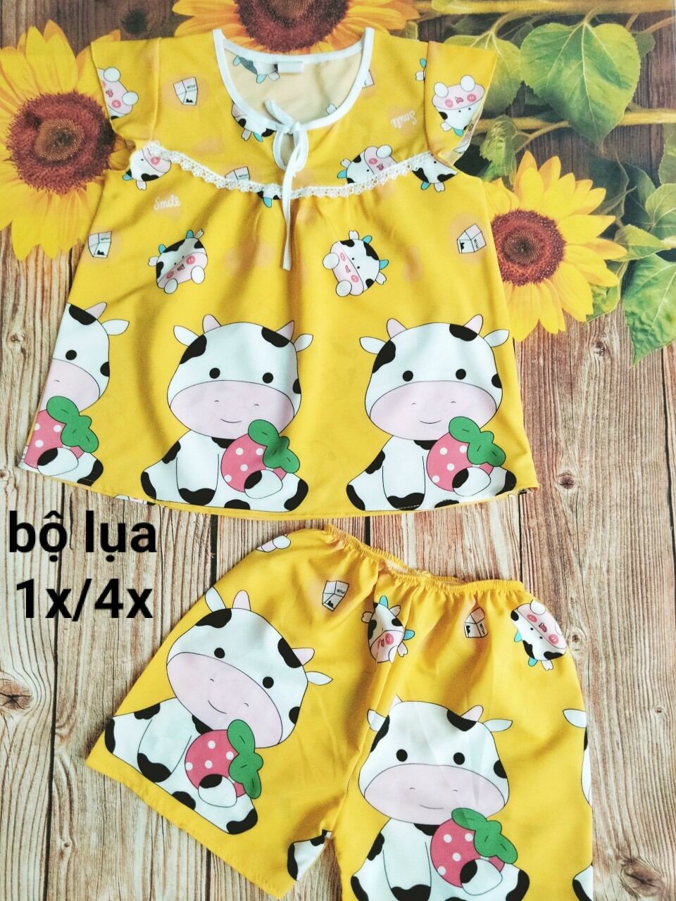 Bộ lụa cho bé gái