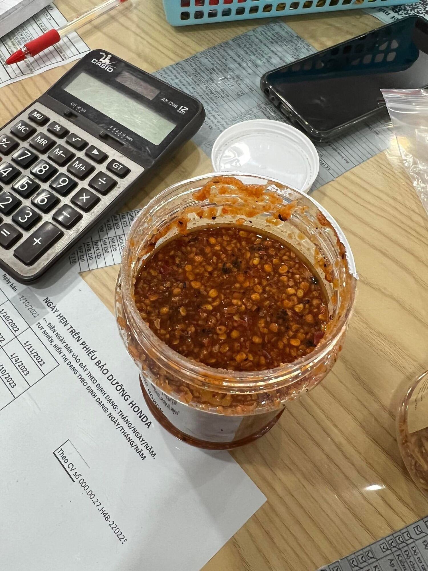 Combo bánh tráng trắng mỏng dẻo chấm muối sốt siêu cay chú Hải