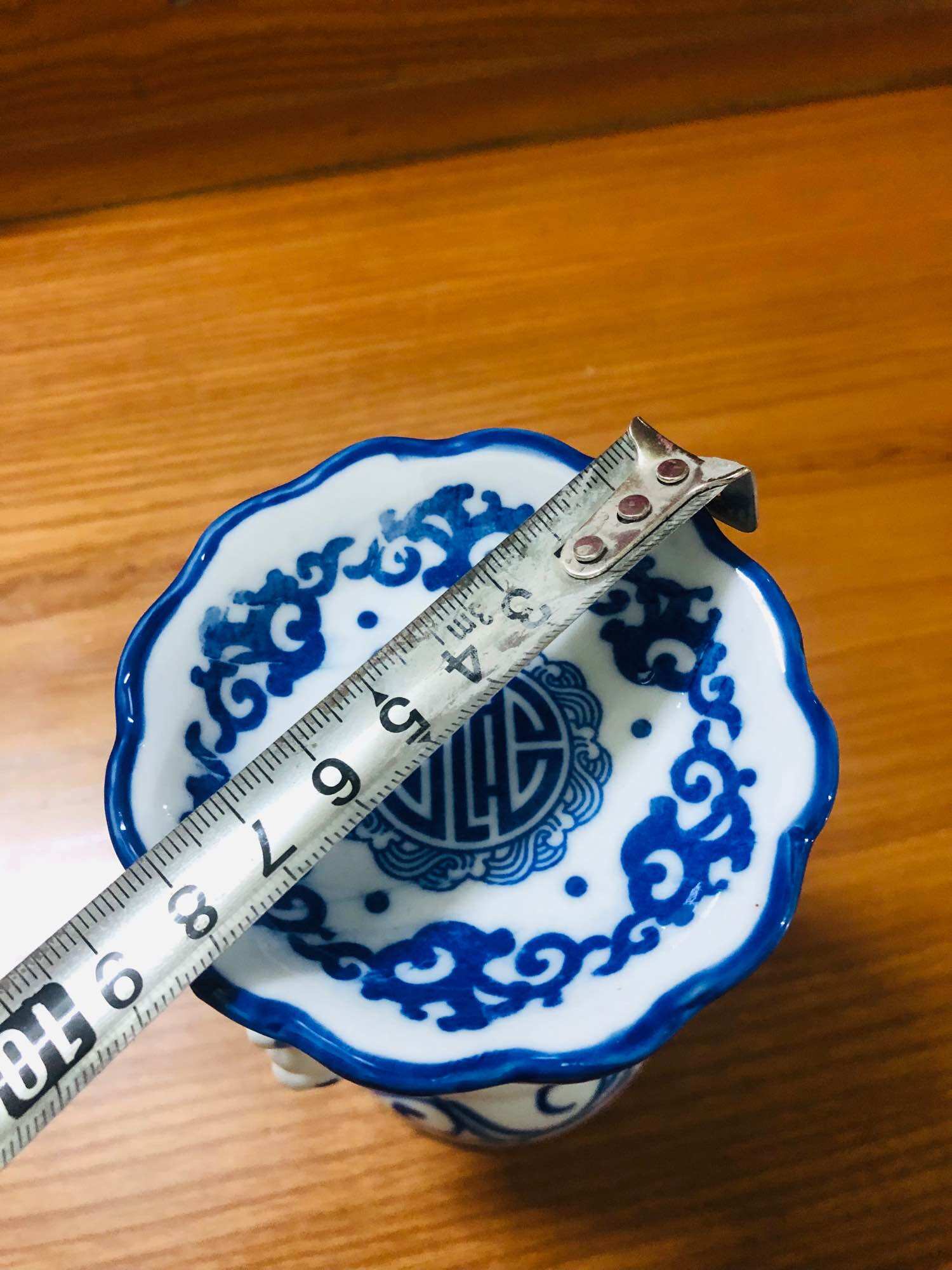 Chân nến thờ ( men lam)