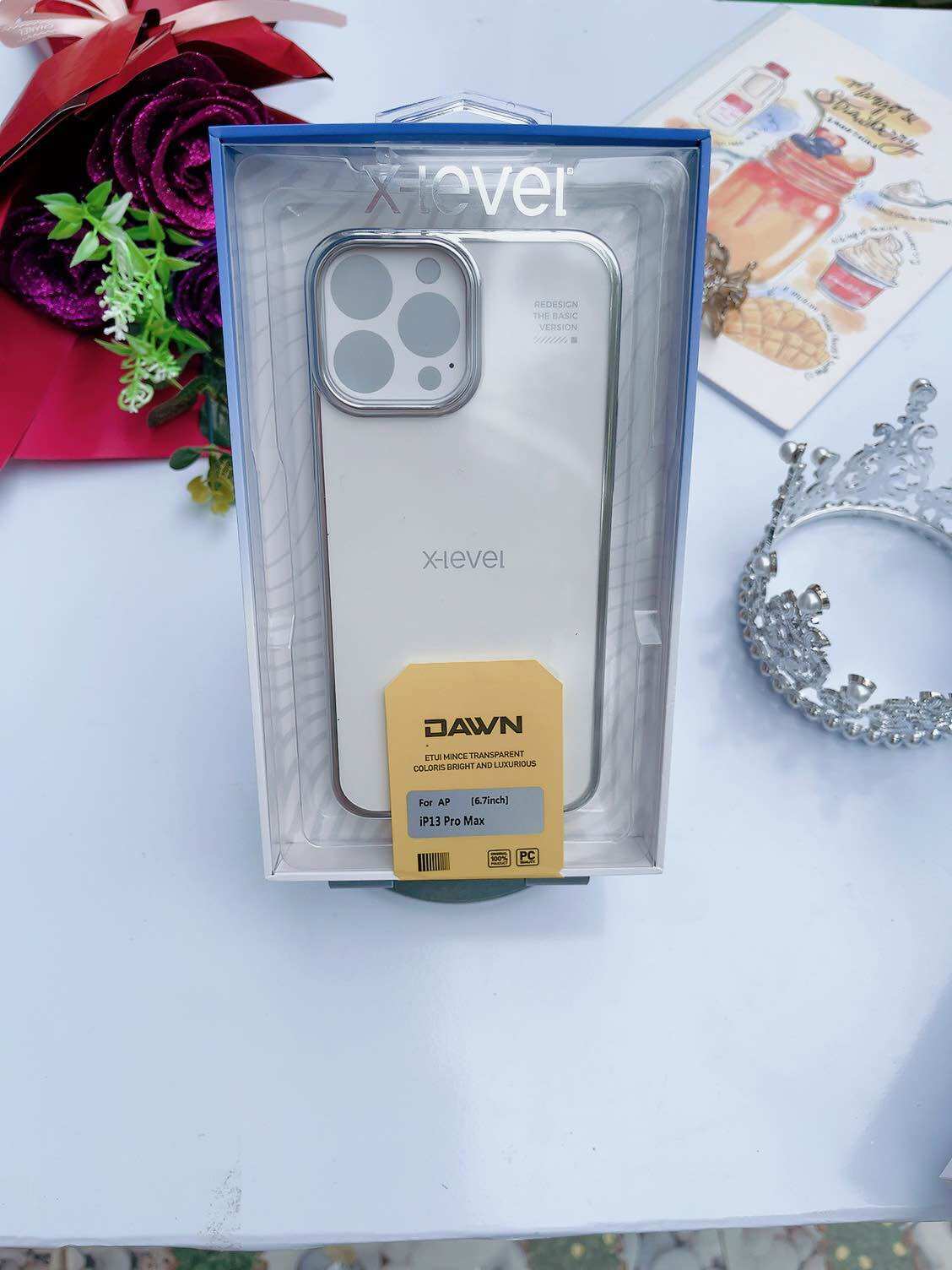 Ốp  x-level cứng lưng trong chống ố vàng cho iphone