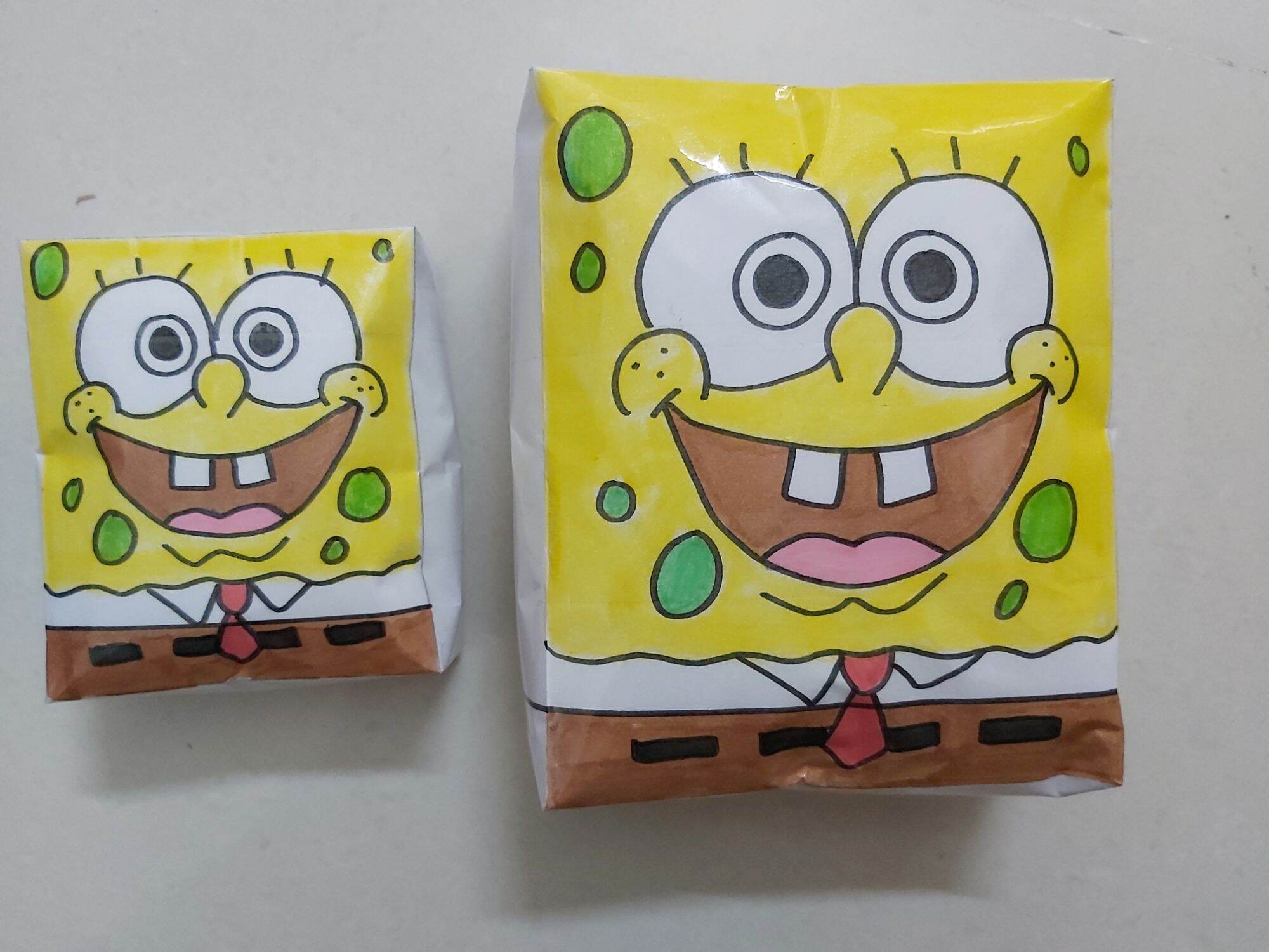 Squishy giấy cậu bé bọt biển