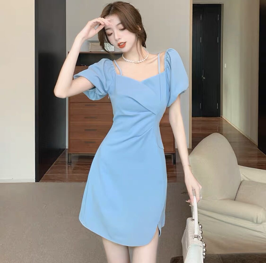 Đầm kiểu dây tay rớt