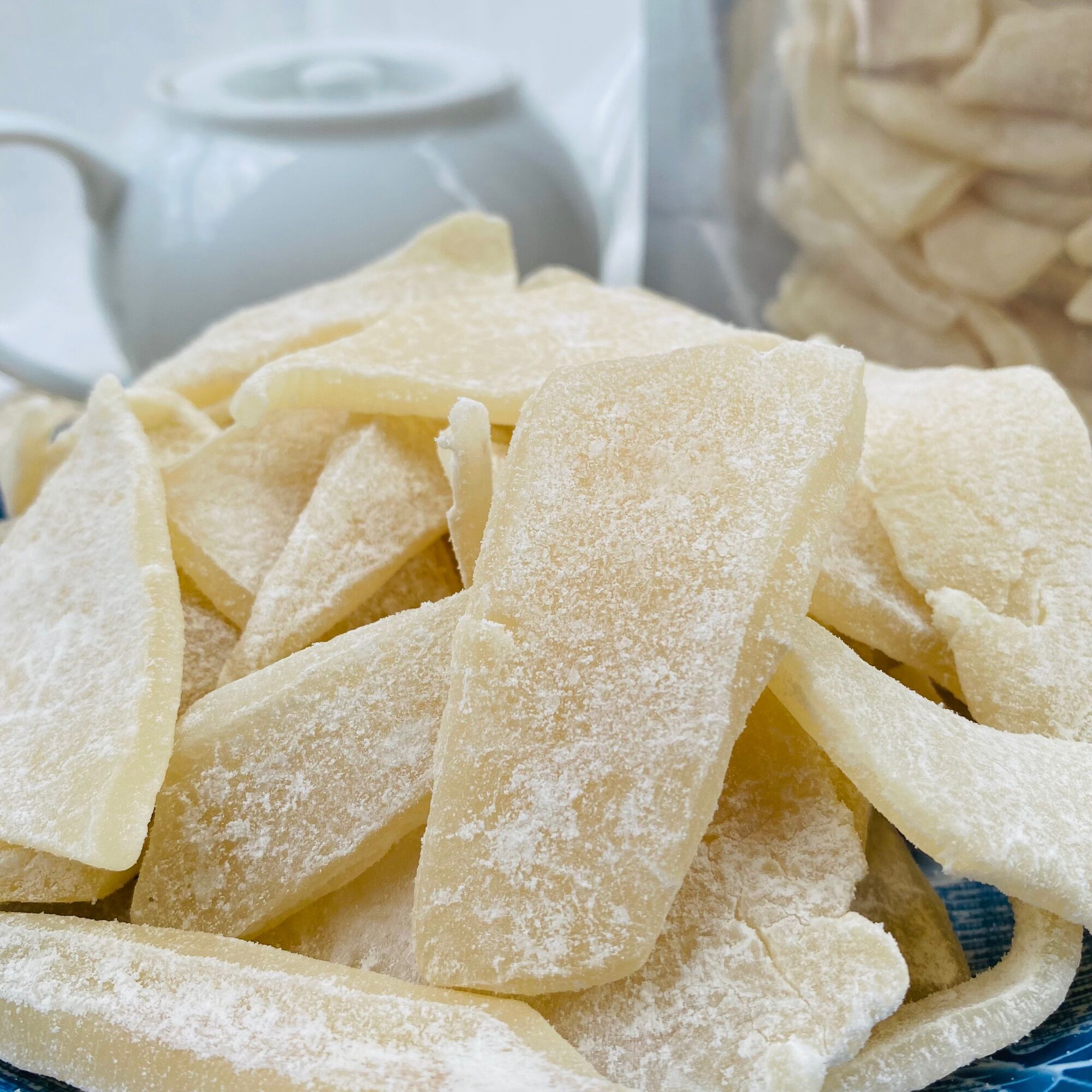 Mứt dừa non miếng sên đường phèn nhà làm, ngọt thanh chuẩn ngon