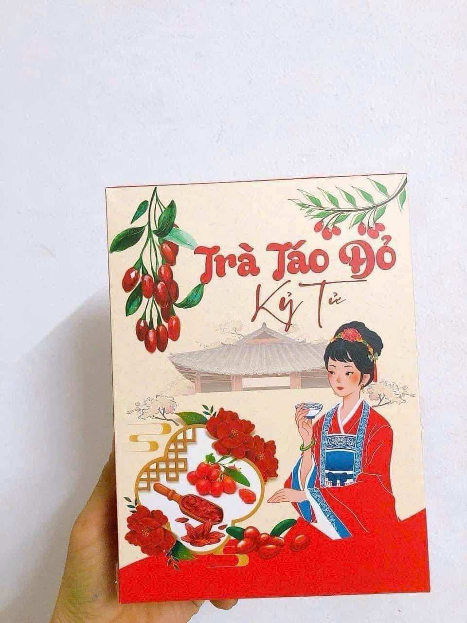 Trà Táo Đỏ Kỷ Tử Đường Nâu Hộp 500gr