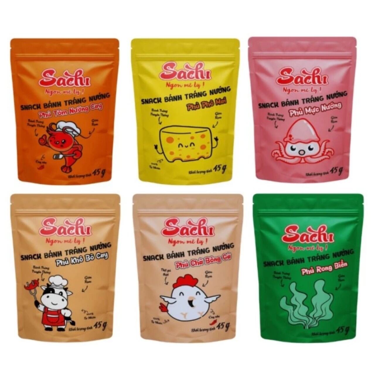 Snack bánh tráng nướng Sachi 45g