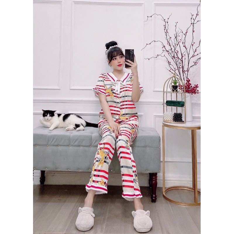 ĐỒ BỘ LỤA SATIN PIJAMA FREESIZE DƯỚI 60kg