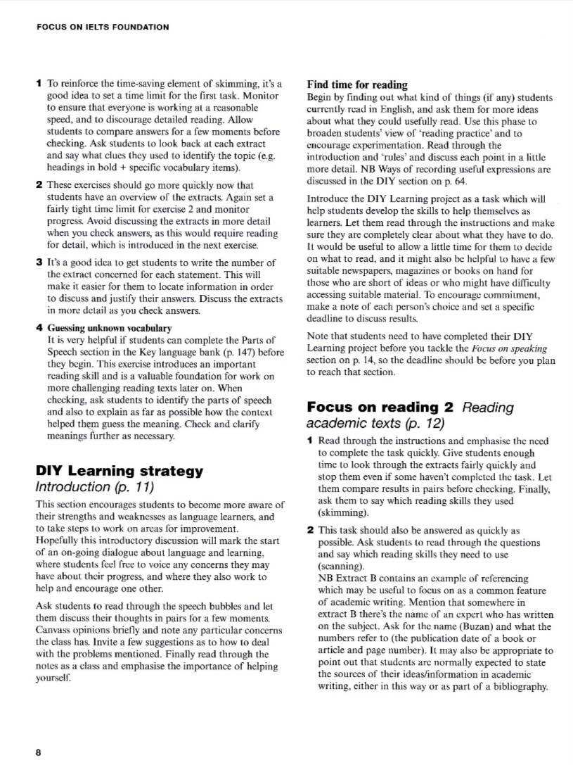 Focus on Ielts Foundation Teacher’S Book [Color Book]
