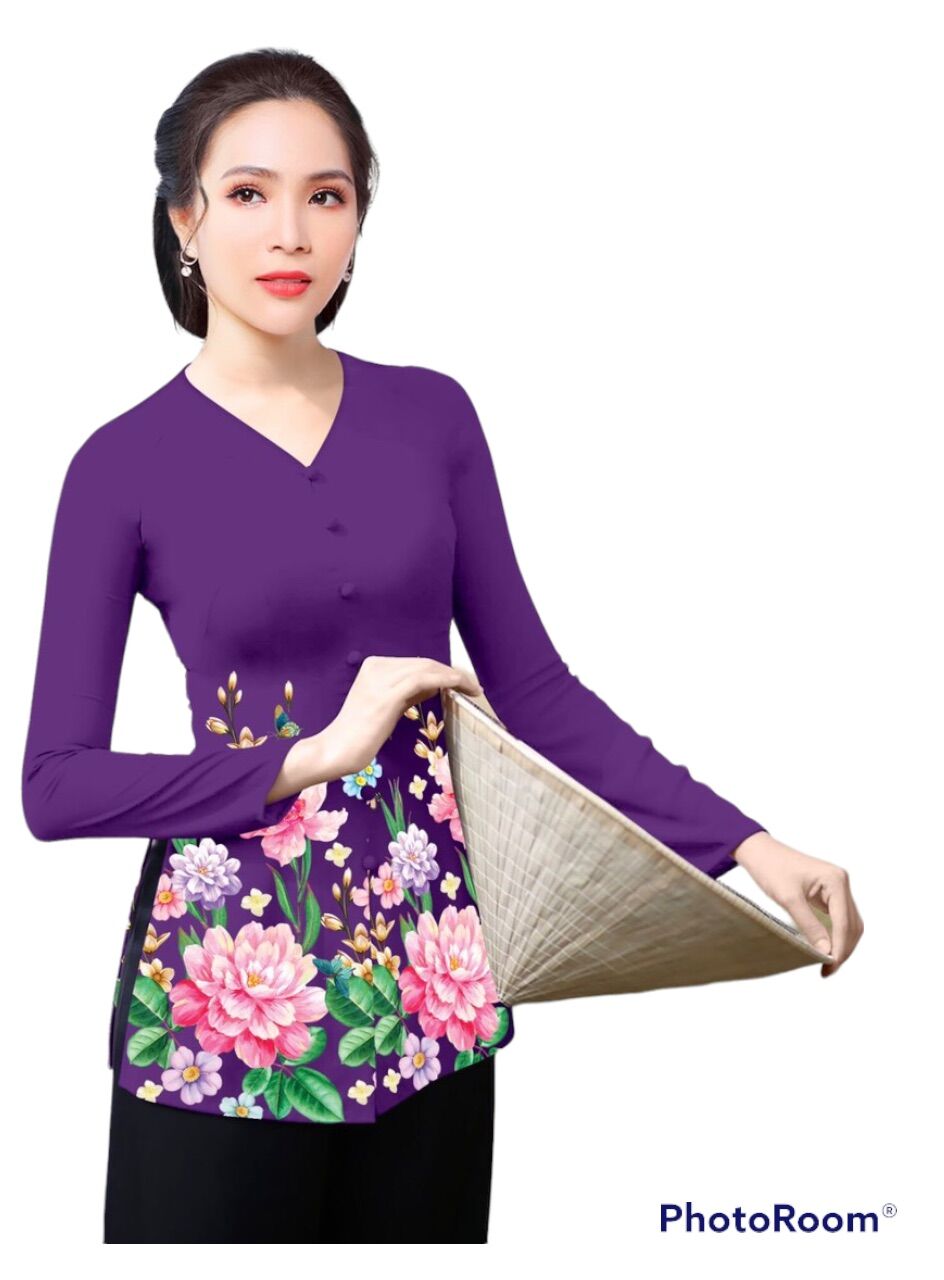 Bộ bà ba in 4D  (40-72kg) mặc vừa(bộ áo kèm quần)