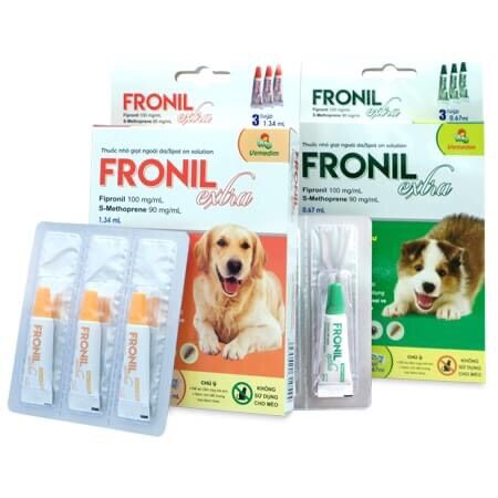 Nhỏ gáy trị ve, rận, bọ chét cho chó Fronil Extra_Vemedim