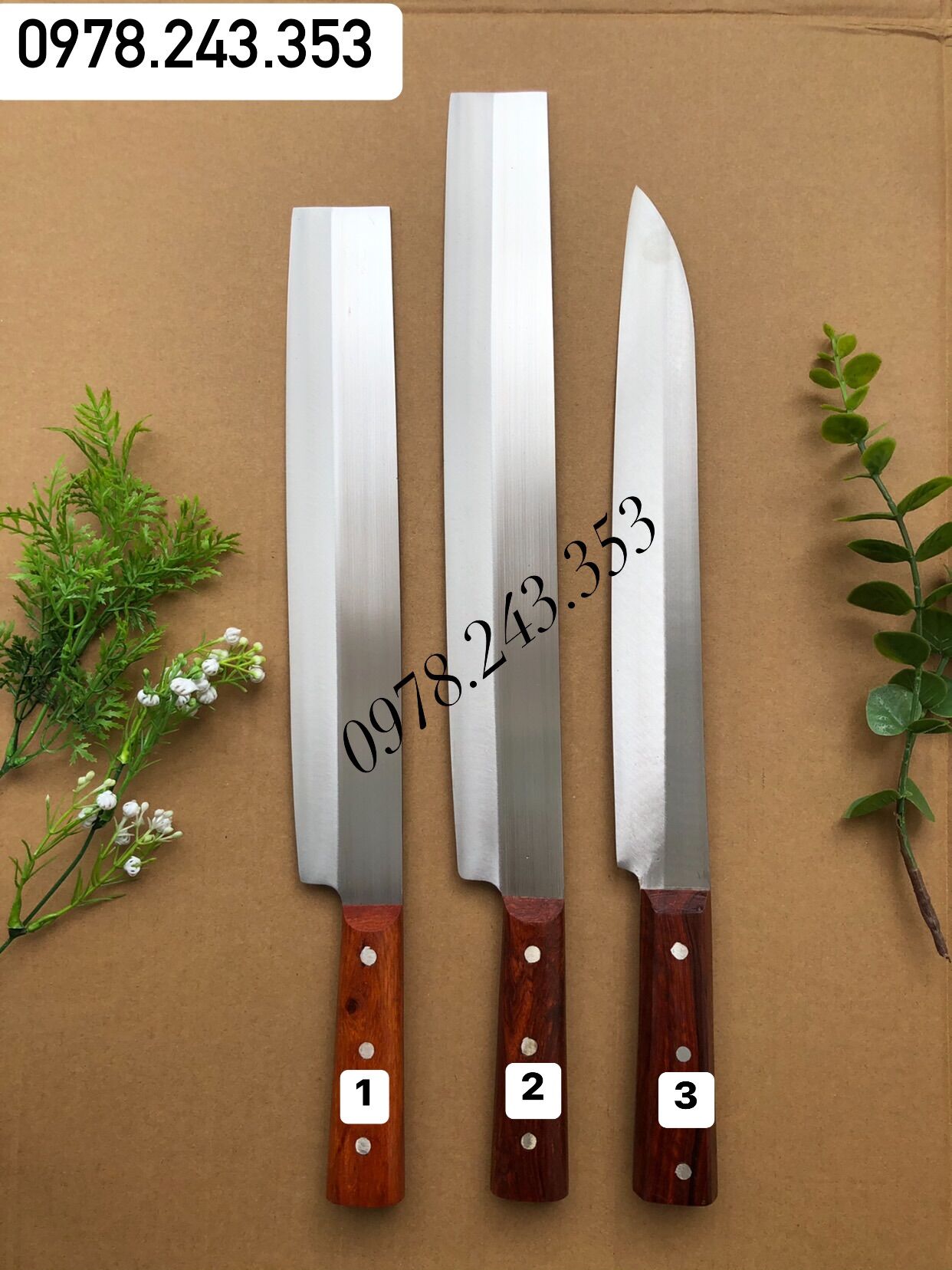 Dao thái thịt bổ dưa 35cm hoa quả
