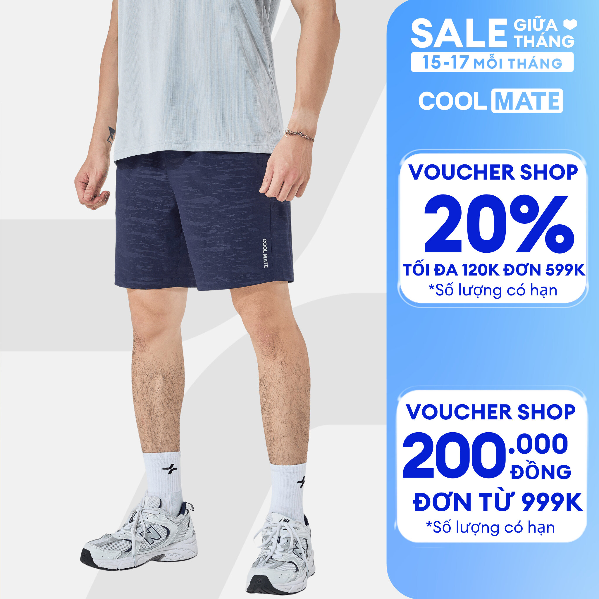 COOLMATE - Quần đùi nam thể thao Ultra Pro - thoải mái vận động