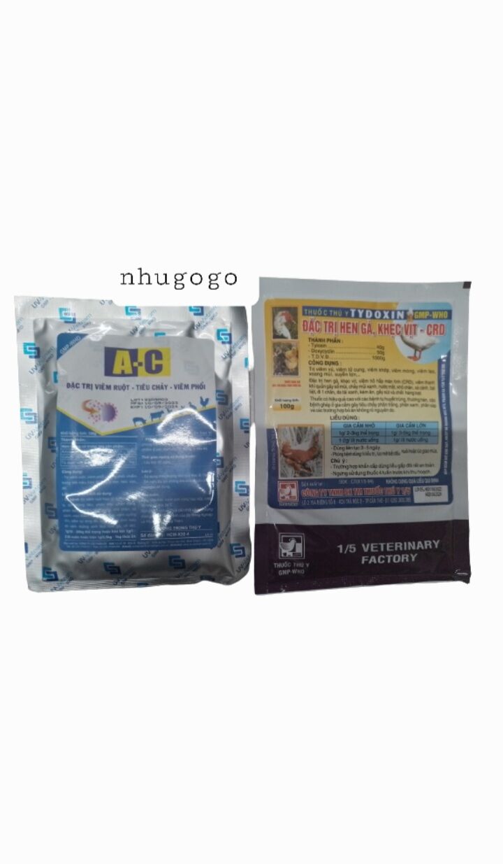 Combo 1 gói tydoxin 100 gram và 1 gói uv ac 100 gram gà khò