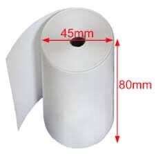 Combo 100 cuộn giấy in nhiệt, in bill Khổ 80mm Phi 45mm