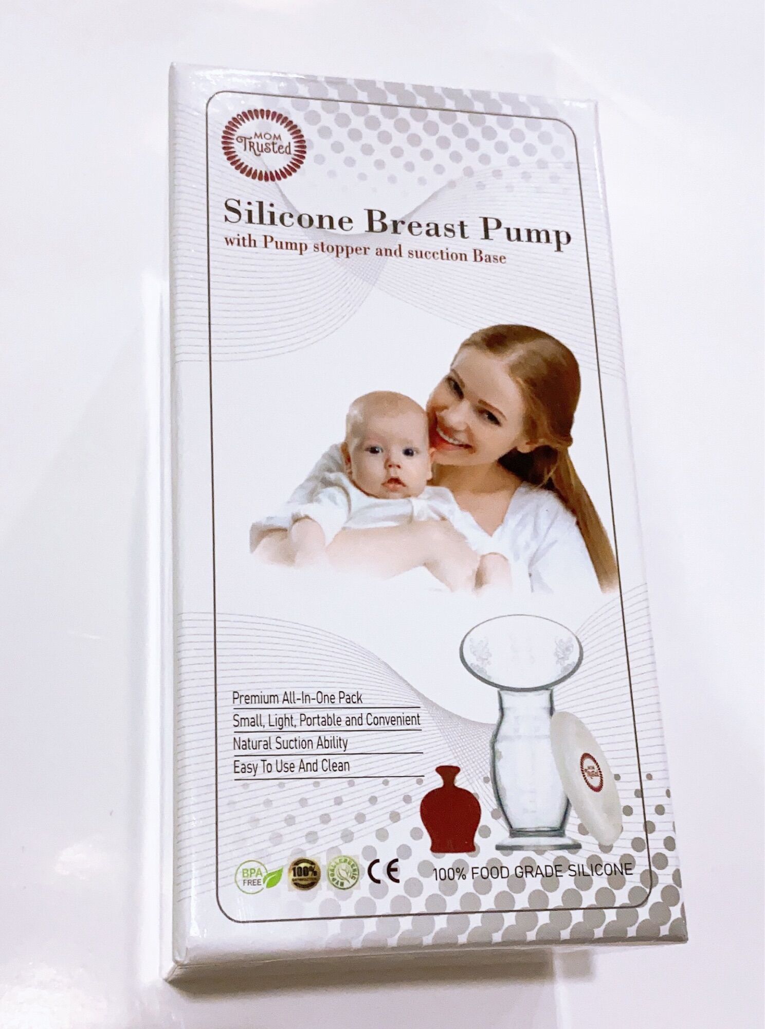 Cốc hút/ hứng sữa silicone Mom Trusted chính hãng