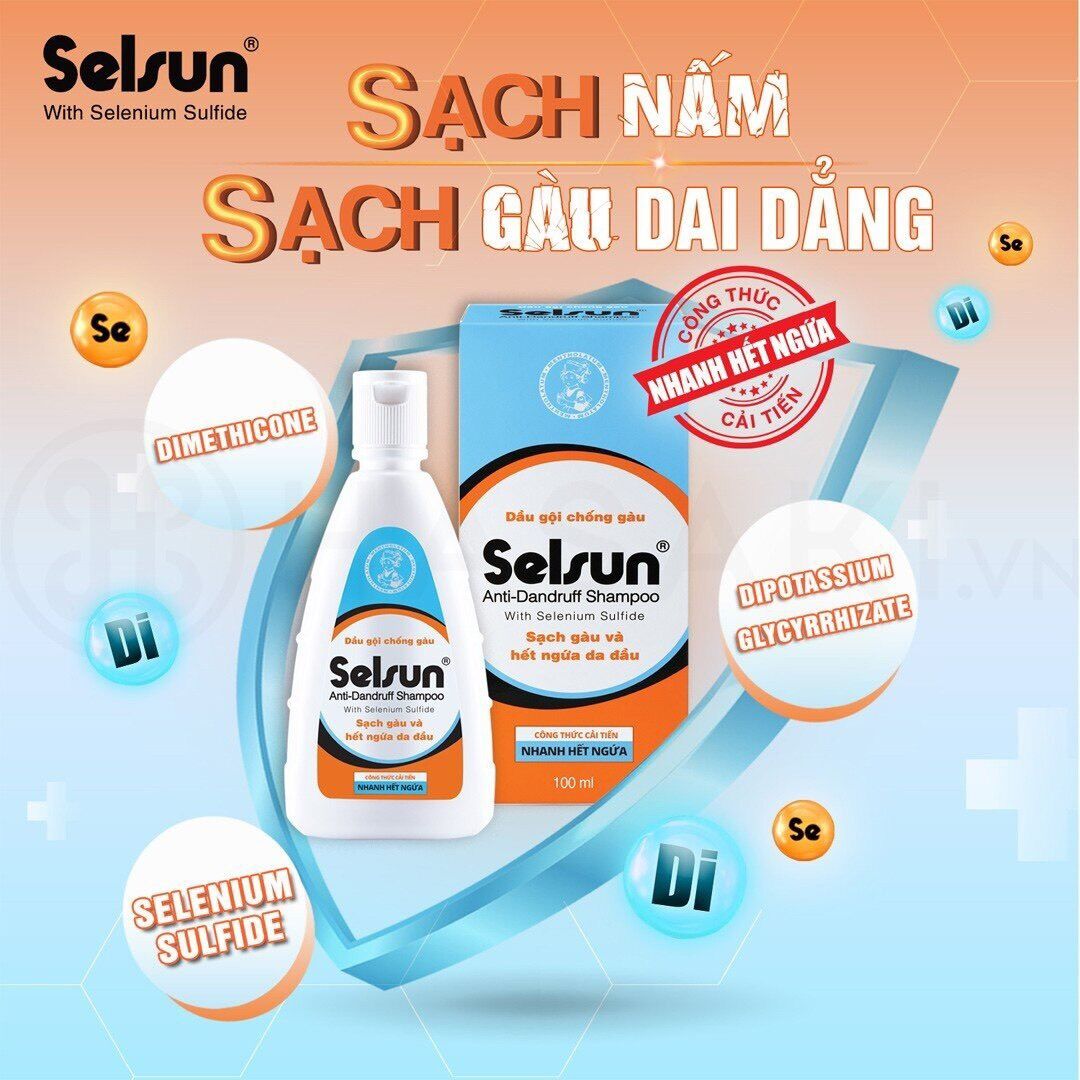 Bộ Sản Phẩm Chống Gàu Selsun (Dầu Gội Chống Gàu Selsun 50ml + Dầu Xã Dưỡng Tóc Selsun 100ml)