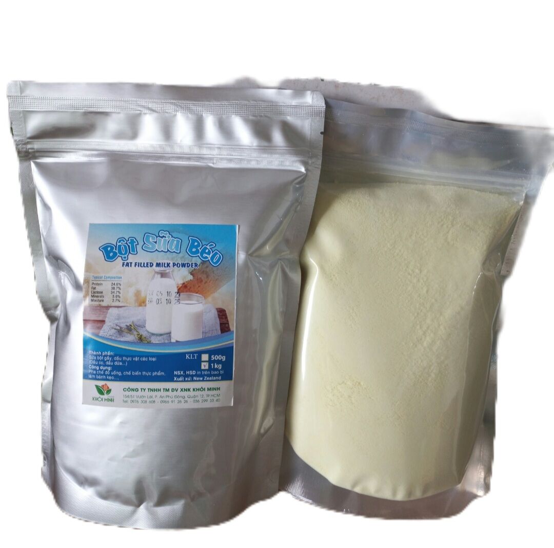 1KG BỘT SỮA BÉO NEWZEALAND FAT FILLED MILK POWDER Dễ tan, thơm ngon đặc biệt