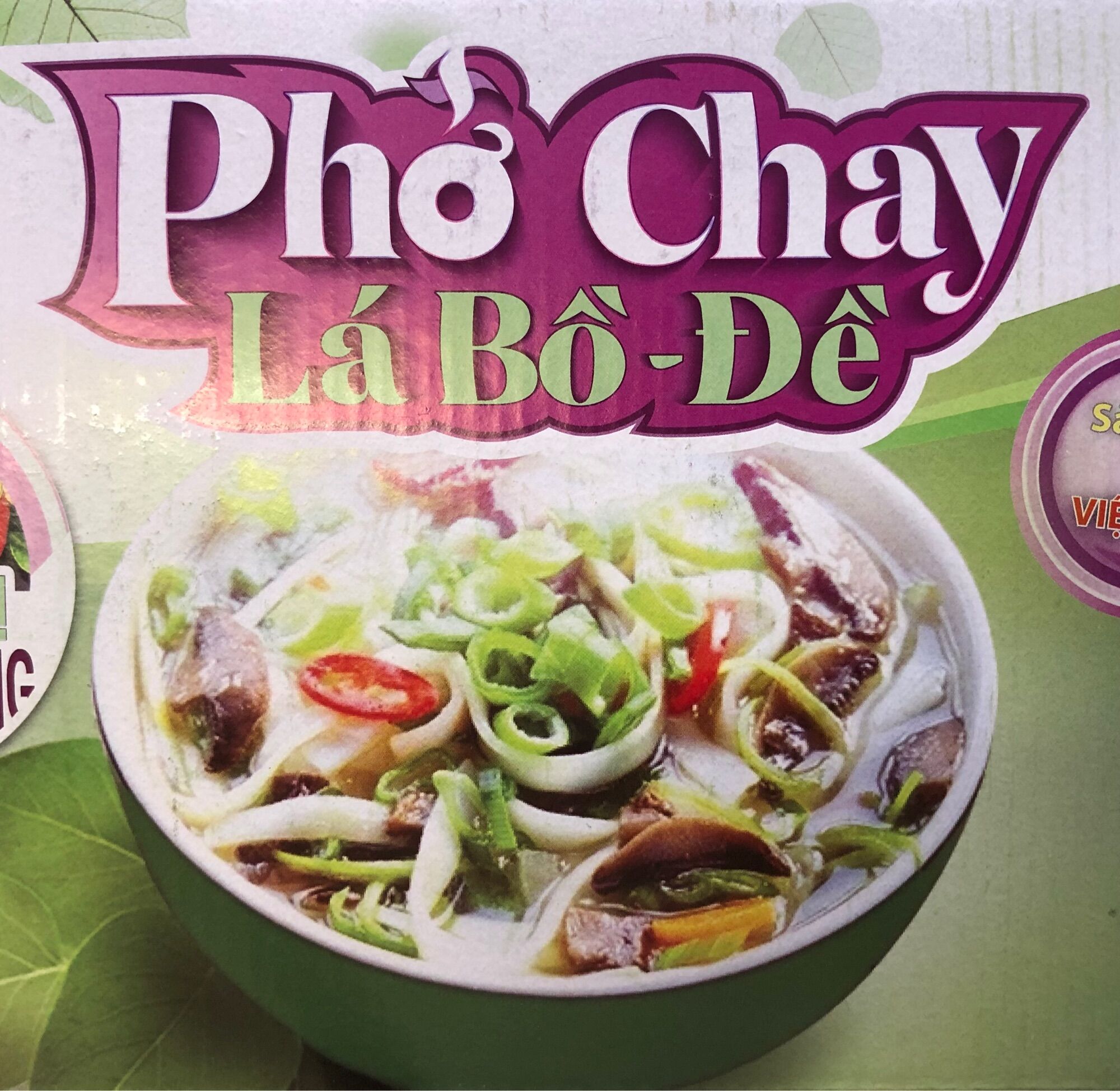 Phở chay lá bồ đề tô (6 tô/thùng) - Vegetarian Pho Bowl