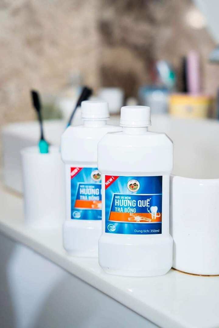 Nước súc miệng quế trà bồng 350ml-hương quế trà bồng