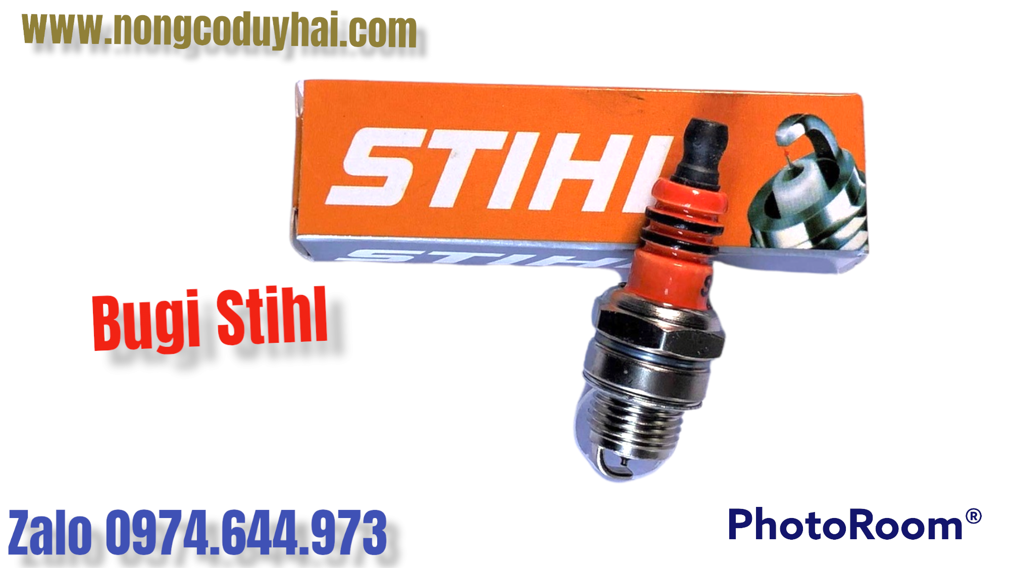 bugi máy cắt cỏ máy cưa xích ( stihl cam ) - bugi 2 thì