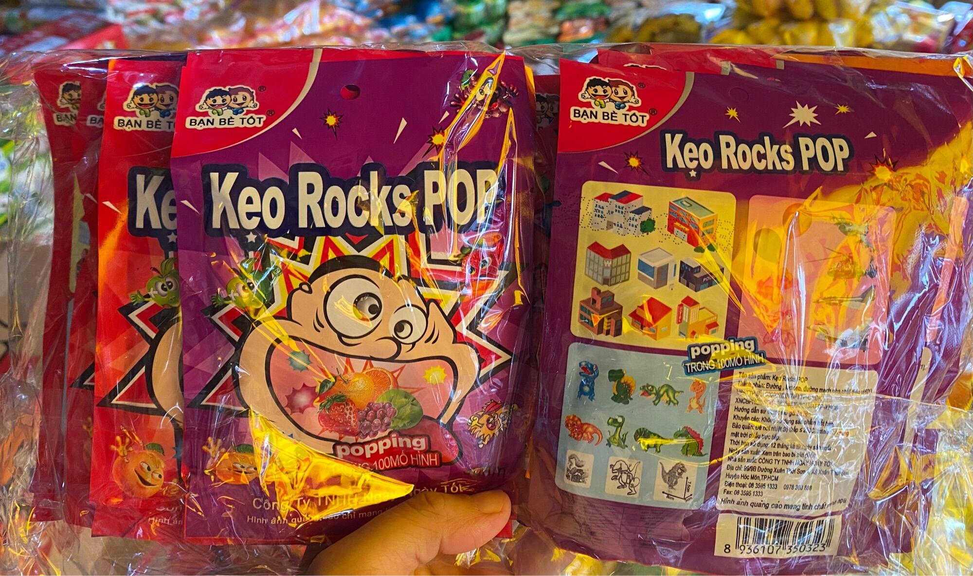 COMBO 20 GÓI KẸO NỔ+ĐỒ CHƠI ROCKS POP TUỔI THƠ
