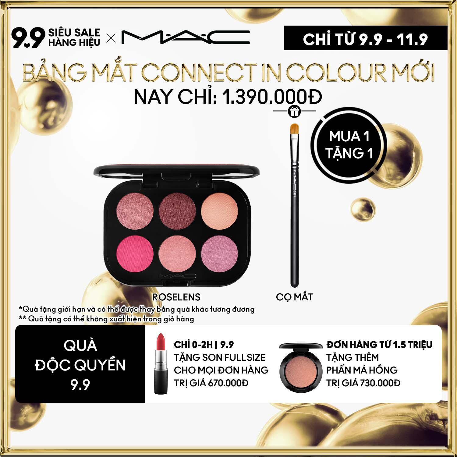 [ƯU ĐÃI 3-19.2] Bảng phấn mắt MAC Connect In Colour Eye Shadow Palette - Eyeshadow, 6.25g