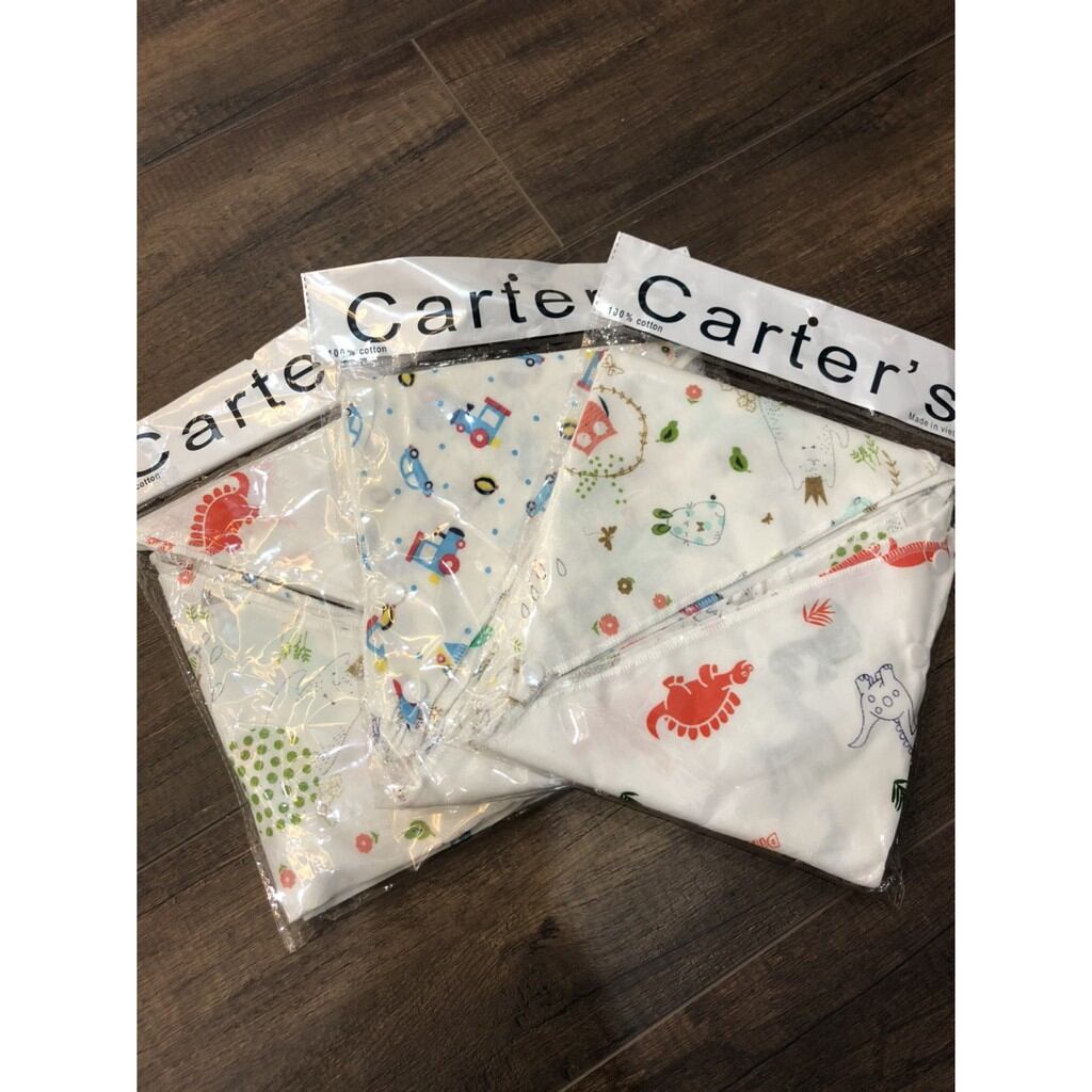 Set 5 yếm xô quàng cổ cho bé có nút bấm