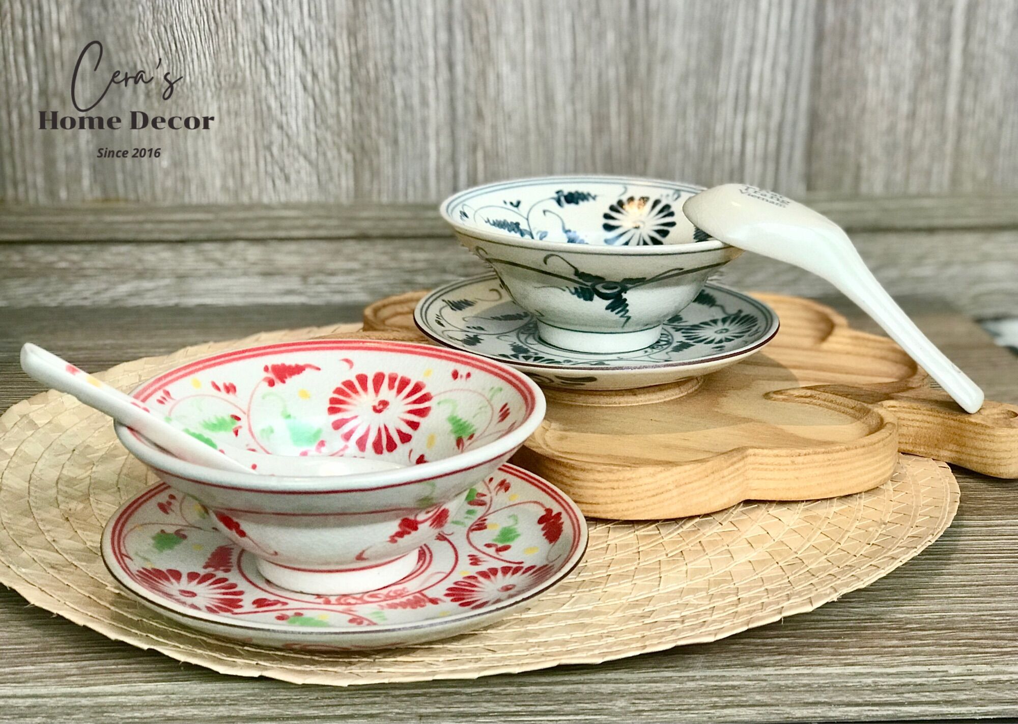 Bát chiết yêu men rạn Bát vẽ tay phi 13cm