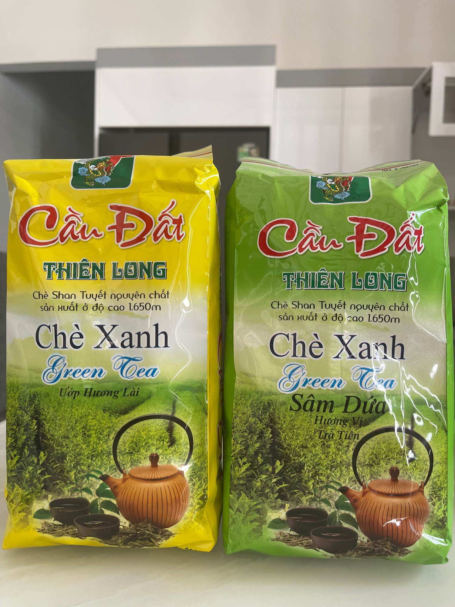 Trà Xanh Cầu Đất Đà Lạt 300g Đặc sản Đà Lạt/ Trà xanh sâm dứa Cầu Đất 300g