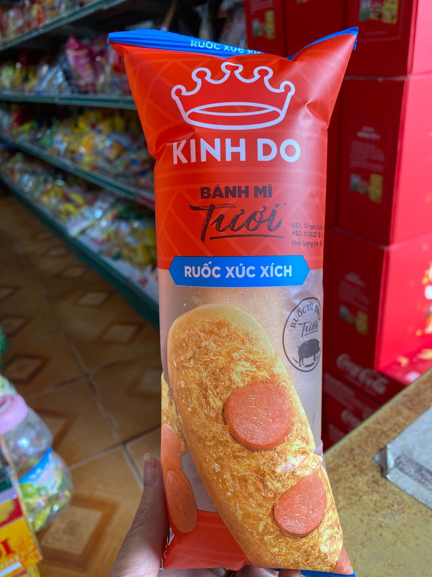 Bánh mì tươi ruốc xúc xích 40 gam