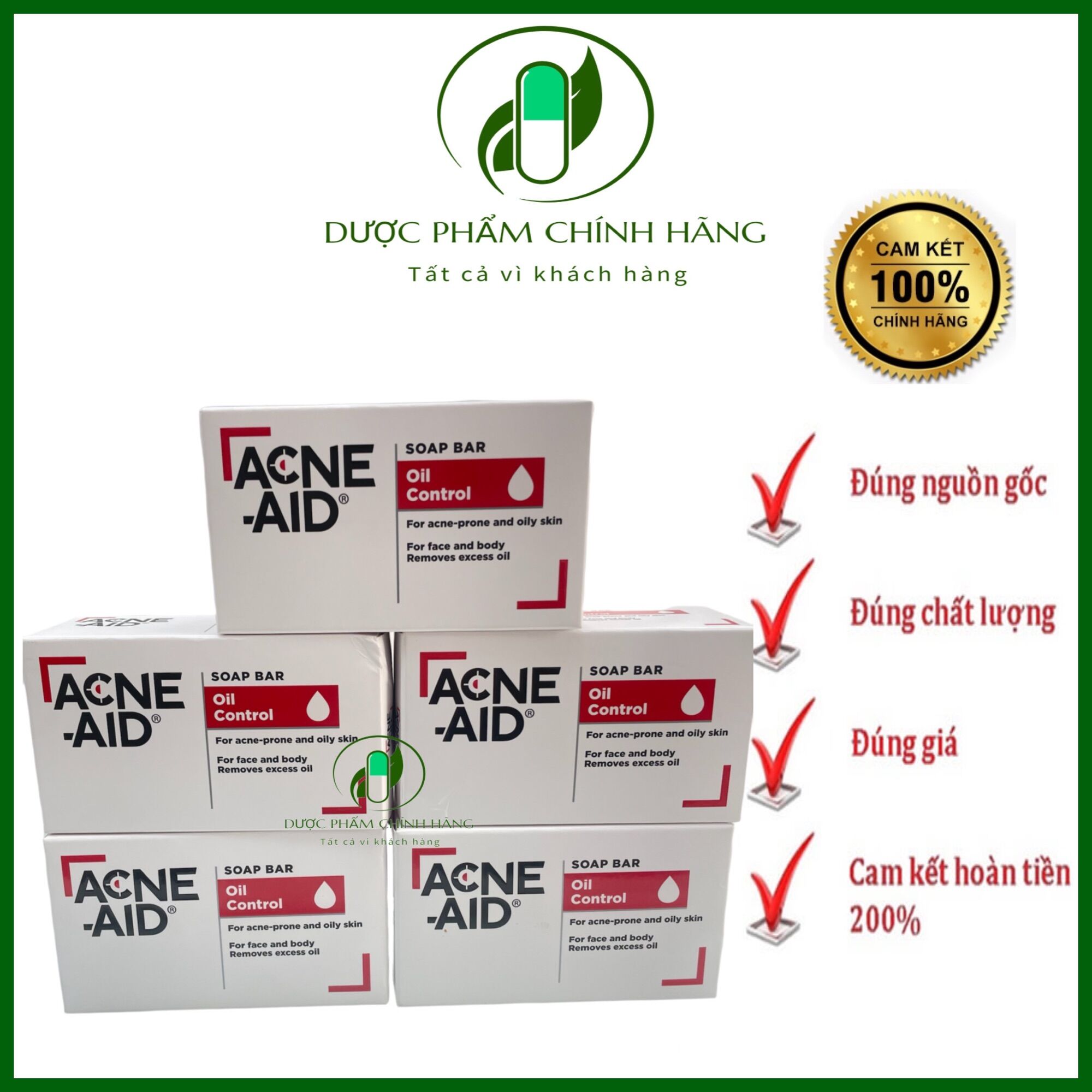 ✅ bánh xà phòng acne-aid 100g dành cho da mụn - da nhờn