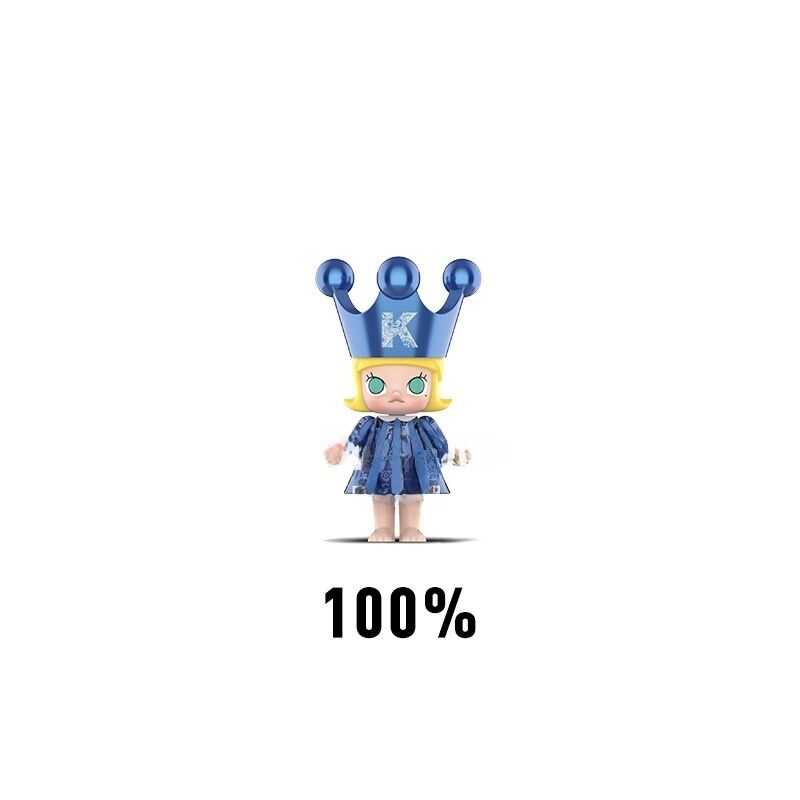 Blue Birth Princess MOLLY 400% Royal MOLLY Pop Mart Collectible Blind Box Toy Static Figure Office H